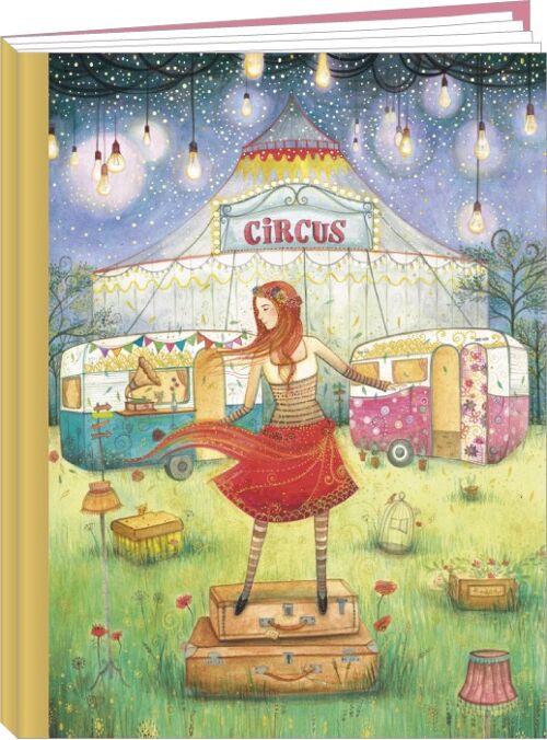 Gold hot foil notebook CODE CINQ - Jehanne Weyman « Circus »
