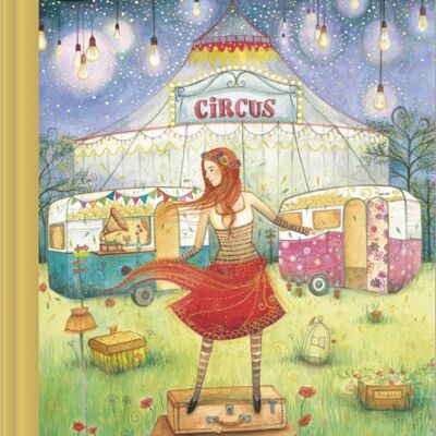 Gold hot foil notebook CODE CINQ - Jehanne Weyman « Circus »