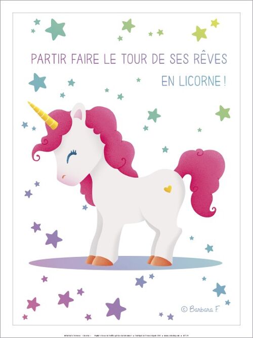 Poster CODE CINQ - Barbara Formosa « Licorne »