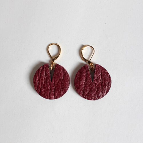 Boucles d'oreilles Bella Bordeaux