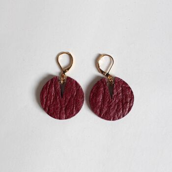 Boucles d'oreilles Bella Bordeaux 1