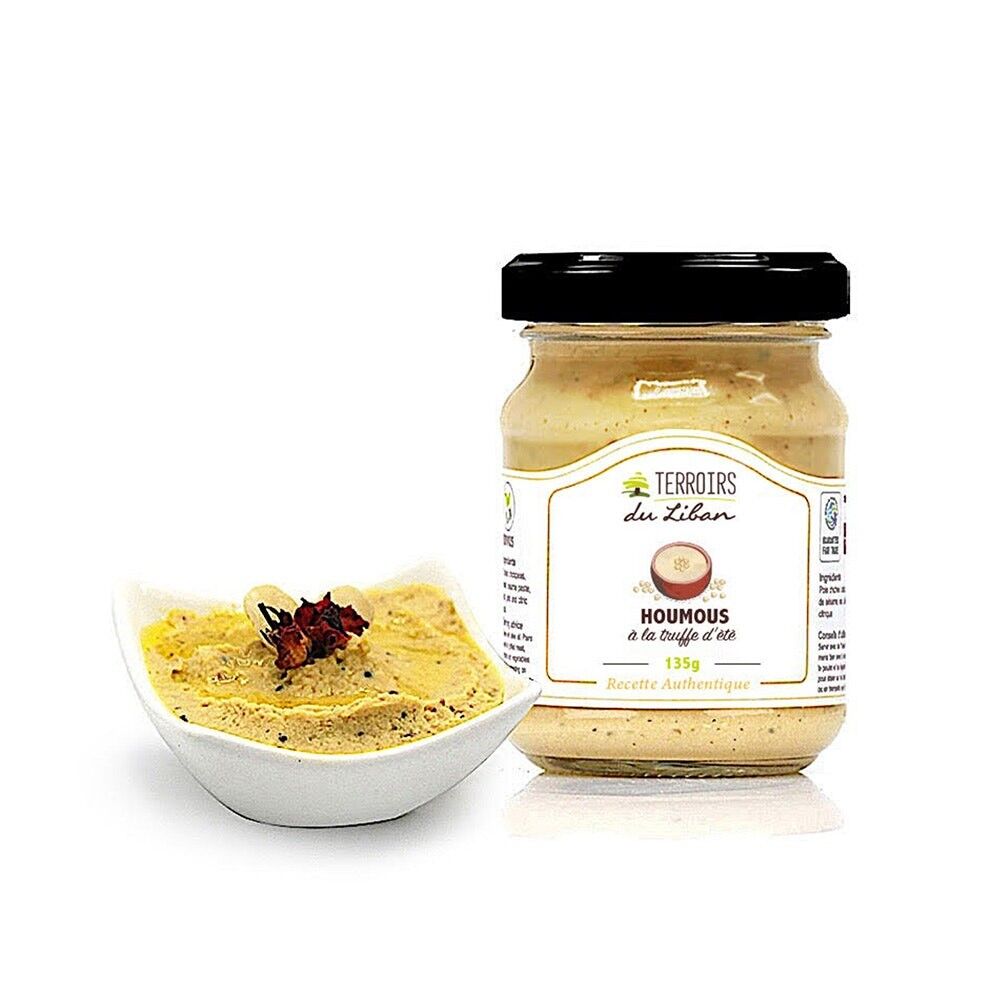 Terroirs du Liban - Houmous à la Truffe d'Été - 135 g - Pois chiches et truffe - Apéritif et mezzé - Artisanal et Naturel