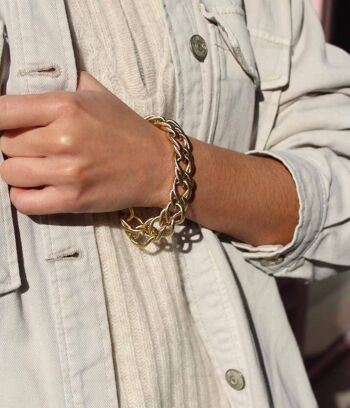 Bracelet chaîne XL Claudia Or | Bijoux faits main en France 3