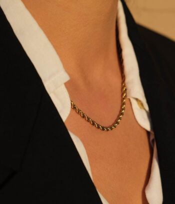 Collier chaîne fine Ras de cou Monique Or | Bijoux faits main en France 2