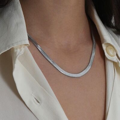 Collar de cadena de plata Leto | Joyas hechas a mano en Francia