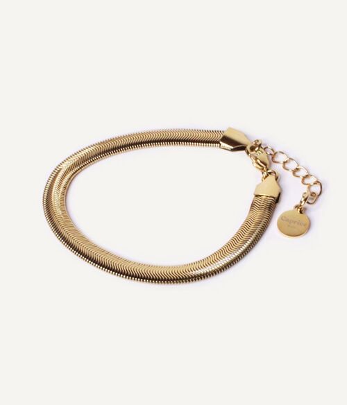 Bracelet chaîne serpent Simone Or | Bijoux faits main en France
