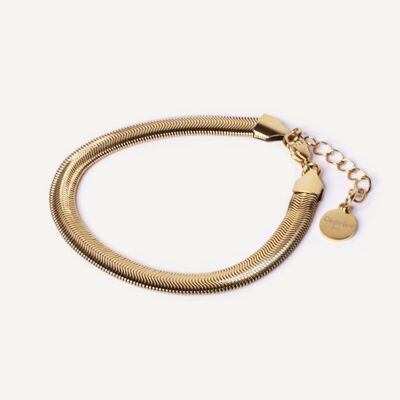 Simone gold snake chain bracelet | Handmade jewelry in France