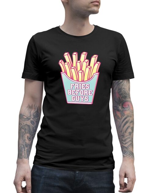 T-shirt fries before guys