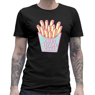 T-shirt fries before guys