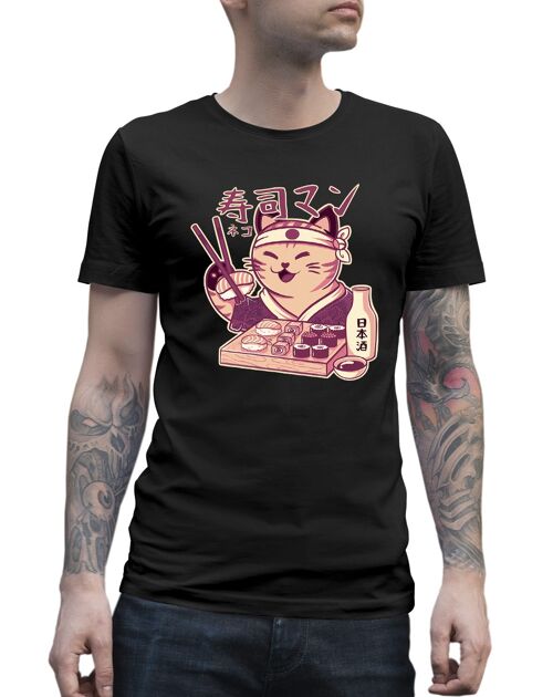 T-shirt sushi cat