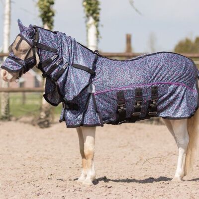 QHP Falabella Fly Rug Pink Leopard