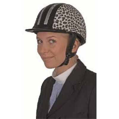HKM ‘Animal’ Print Horse Riding Hat with built-in Neck Protection 52cm