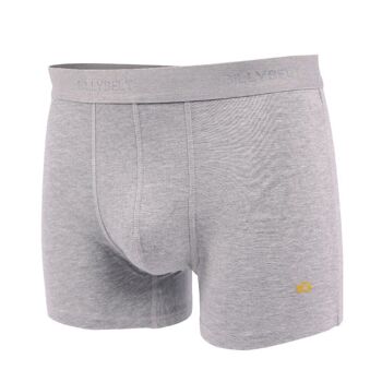 Boxer en coton biologique Gris clair chiné 1