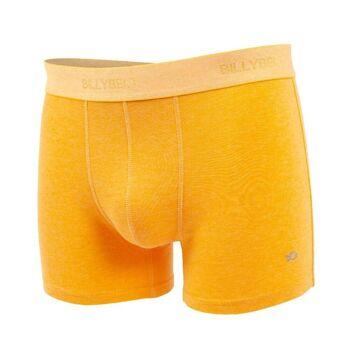 Boxer en coton biologique Jaune safran chiné 1