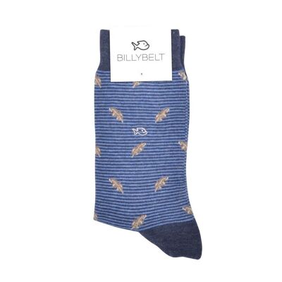 Chaussettes en coton Feuilles grises