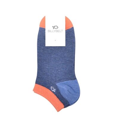 Combed cotton socks Striped - Denim