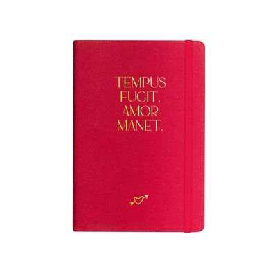 Notizbuch „Amor Manet“, A5, Rojo/Oro
