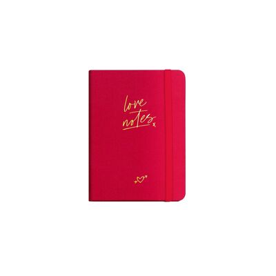 Notizbuch „Love Notes“, A6, Rot/Gold