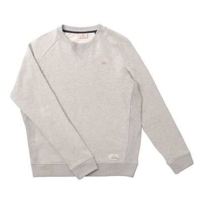 Sweat casual gris clair chiné