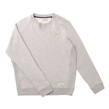 Sweat casual gris clair chiné 1
