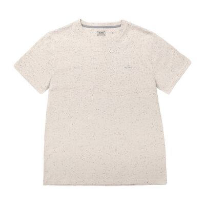 Authentisches T-Shirt aus 100 % Bio-Baumwolle – Beige gesprenkelt