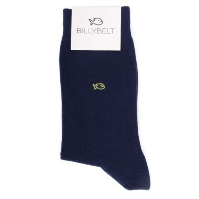 Schlichte Socken aus gekämmter Baumwolle in Kobaltblau
