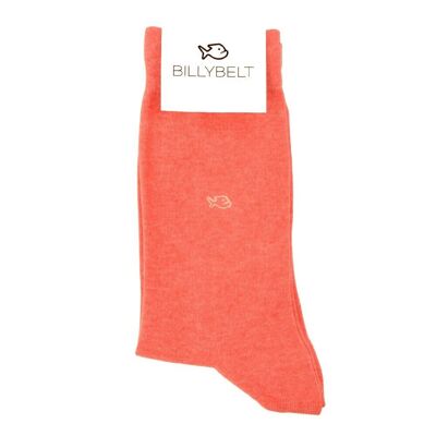 Combed cotton socks Heather coral