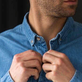 Chemise en denim Bleu clair 5