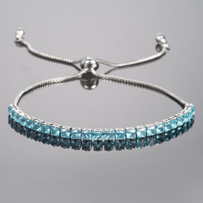 Verstellbares hellblaues Armband für Frauen