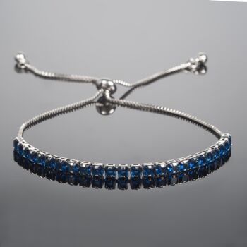 Bracelet Ajustable Bleu Foncé pour Femme 6