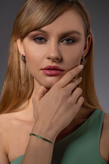 Bracelet Vert Ajustable pour Femme 8