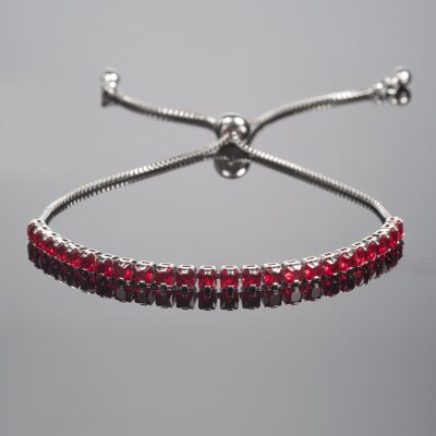 Bracciale rosso regolabile per donna