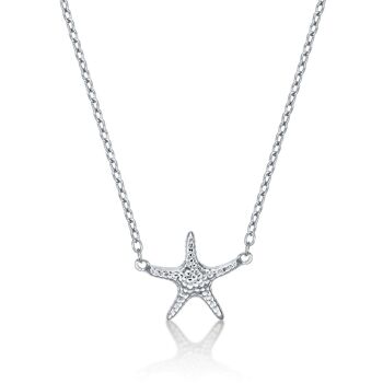 Collier pendentif étoile de mer en argent sterling pour femme 1