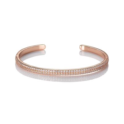 Armreif aus Roségold für Damen mit Zirkonia