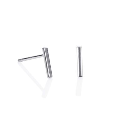 925 Sterling Silver Tiny Bar Stud Earrings for Women