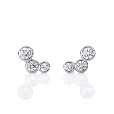 Boucles d'oreilles grimpeur d'oreille en argent sterling 925 pour femme