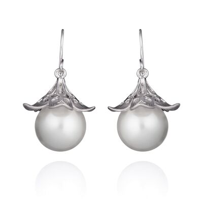 Grandes Boucles d'Oreilles Perles pour Femme