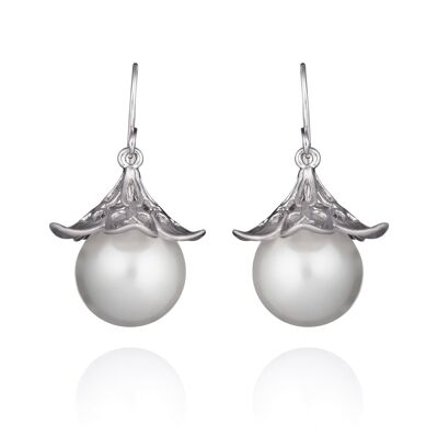 Large Pearl Drop Earrings for Women