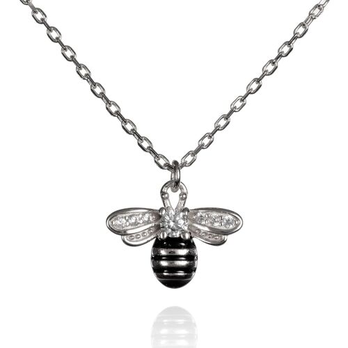 925 Sterling Silver Bumble Bee Necklace for Women