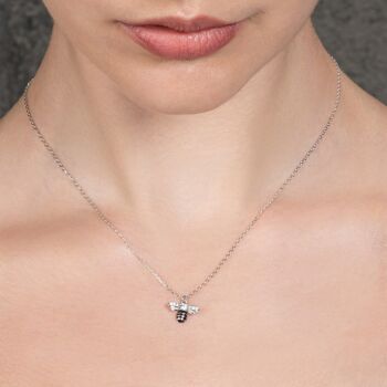 Collier bourdon en argent sterling 925 pour femme 7