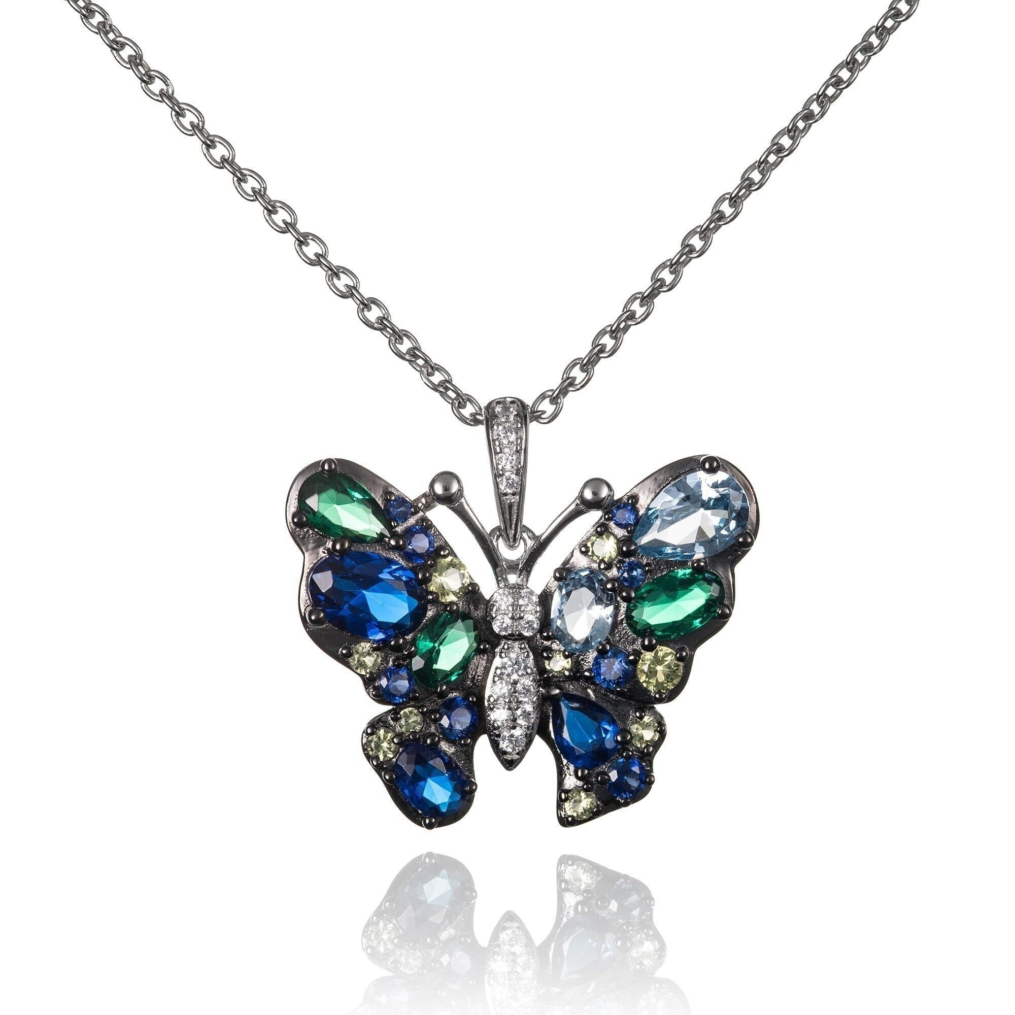 Stone butterfly deals necklace