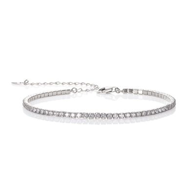 925 Sterling Silver Skinny Tennis Bracelet for Women