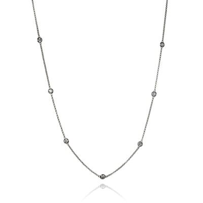 Lange Halskette für Frauen mit Steinen - 18 Zoll
