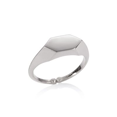 Adjustable Geometric Signet Ring for Women