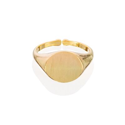 Adjustable Gold Signet Ring for Women