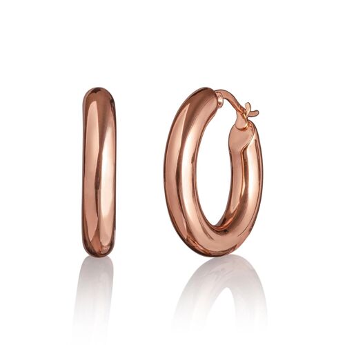 Chunky Rose Gold Hoop Earrings for Women