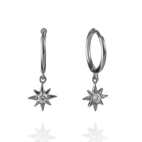 Star Huggie Hoop Earrings for Women