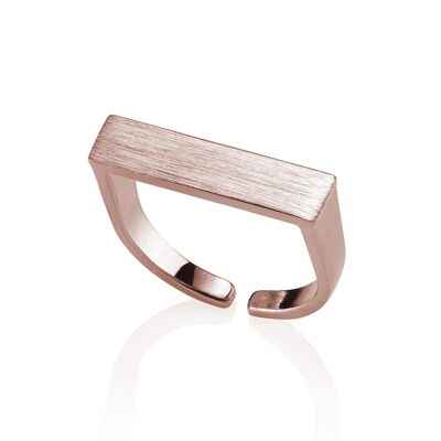 Rose Gold Ajdustable Plain Bar Ring for Women