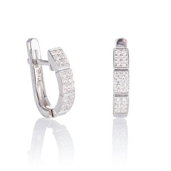 Boucles d'oreilles Huggie Hoop en argent sterling pour femme 1