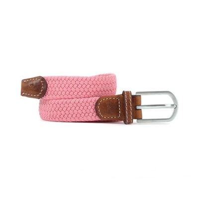 Women's elastic braided belt Pink